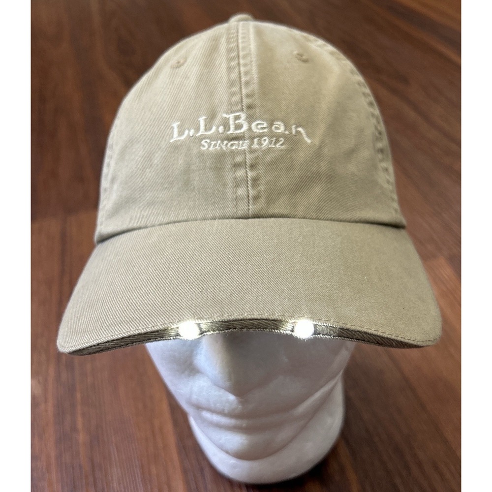 L.L. Bean Pathfinder LED Hat Mens One Size Khaki Lighted Brim Outdoor Cap - Picture 4 of 15